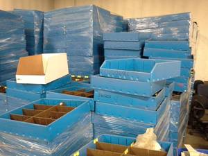 Lot of (5 Pallets) Warehouse Sorting Boxes
