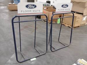 Lot of (2) Ford Floor Mats Metal Display Racks