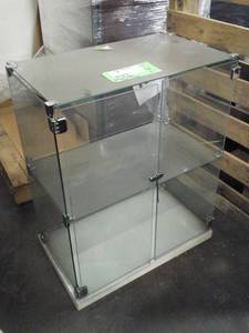 Glass Display Case 2-Door 2-Shelf