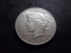 lot 56 image: 1934 Silver Peace Dollar