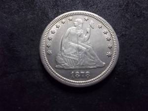 lot 62 image: 1878 CC Seated Liberty Quarter