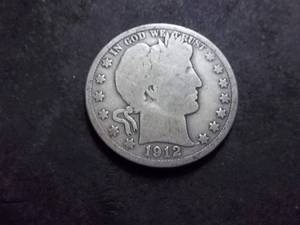 lot 72 image: 1912 D Barber Half Dollar