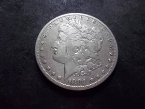 lot 9 image: 1881 CC Morgan Silver Dollar