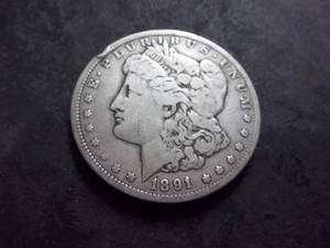 lot 22 image: 1891 CC Morgan Silver Dollar