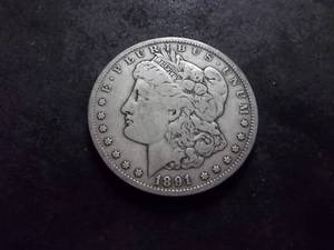 lot 23 image: 1891 O Morgan Silver Dollar