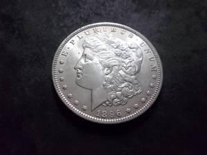 lot 28 image: 1896 Morgan Silver Dollar