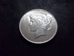 lot 52 image: 1927 D Silver Peace Dollar