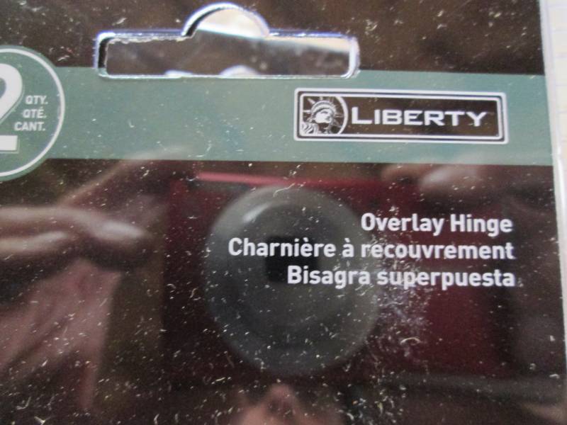 lot 121 image: Liberty Overlay Hinge .45 (6 Packa...