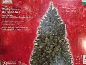 lot 26 image: 7.5 LED Wesley Spruce Tree Sealed Box, Untested 11