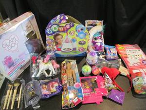 lot 42 image: Girls Toy Lot- Open Boxes- Barbie (Ken), other Barbie Items, My Little Pony, Make Up Brushes, Glam Goo, Other Misc. Toys- See Photos 12