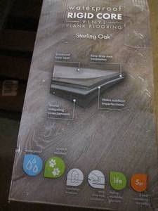 lot 61 image: 4 Cases Waterproof Rigid Core Vinyl Flooring (8.7 X 47.6)