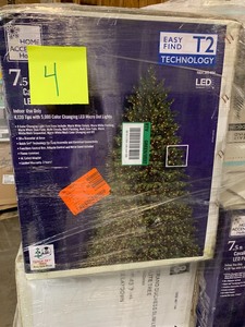 lot 4 image: Full Pallet of artificial Xmas trees almost $3,000 in retail Value some are T2 technology-UNTESTED
