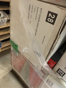 lot 5 image: Full pallet of artificial Xmas trees huge retail value 8 units total
