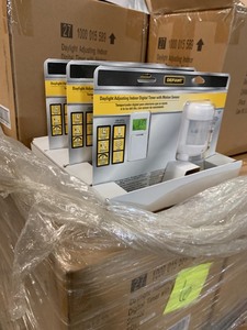 lot 6 image: Large lot of 216 pieces 2 pallets of Defiant Timers with motion Sensors discontinued