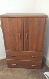 lot 17 image: Armoire-2-Drawer, 2-Door