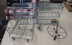 lot 48 image: 10 Toy Shopping Cart, 2-Shelves 11x4x10, 10 Bike