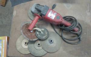 lot 90 image: Milwaukee Heavy Duty SanderGrinder With Wheels