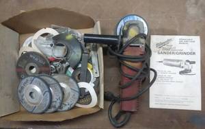 lot 92 image: Milwaukee SanderGrinder With Wheels