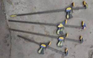 lot 101 image: 4-Large Quick Grip Bar Clamps