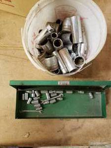 lot 113 image: Lot Of Assorted Sockets (Mostly Craftsman & SK)
