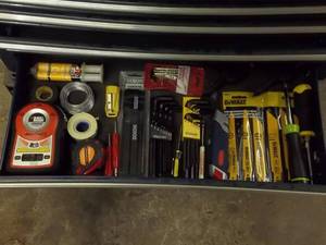 lot 127 image: Assorted Hand Tools, Alan Wrenches, Solder, Misc