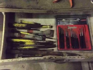lot 138 image: Contents Of Drawer - Punches & Chisels