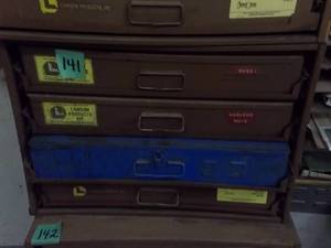 lot 141 image: 4-Drawer Hardware Organizer With Contents