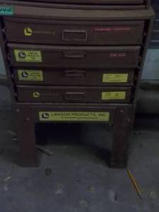 lot 142 image: 4-Drawer Hardware Organizer With Contents & Stand