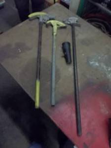 lot 174 image: 3-Conduit Benders, 12, 34 & Short Radius, Greenlee Knock-Out Punch