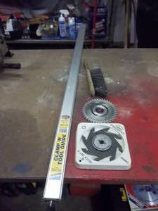 lot 178 image: Tru Grip 50 In Clamp N Tool Guide, Adjustable Dado Blade, Brush