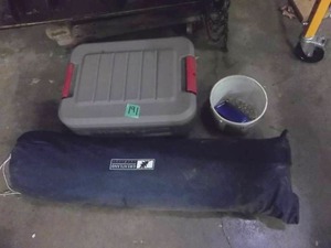 lot 191 image: Greatland Tent, Action Packer Tote, Grommet Tool