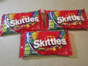 lot 105 image: 3 Bags of Original Skittles Best by...
