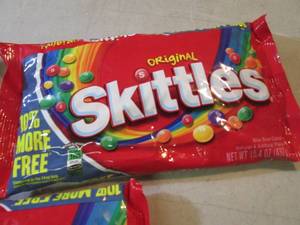 lot 106 image: 3 Bags of Original Skittles Best by...