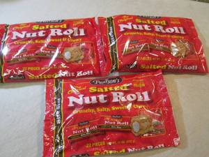 lot 108 image: 3 Bags of Bite Size Salted Nut Roll...