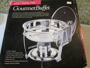 lot 152 image: 4 Quart Chafing Dish Gourmet Buffet...