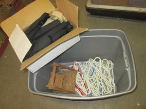 lot 164 image: Lot of Kids Size Hangers Box of Vel...