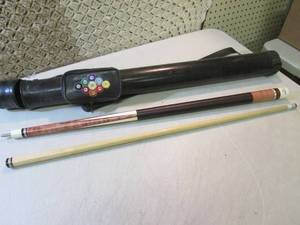 lot 194 image: 2pc Pool Cue with Case  C-3...