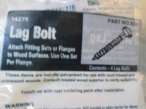 lot 236 image: 18 Packs of Flange Lag Bolts 4 per ...