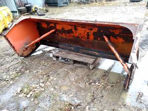 lot 13 image: 96 Skid Loader Snow Pusher...