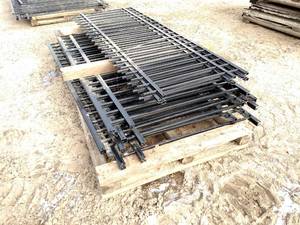lot 67 image: Steel Fence Panels Including App...