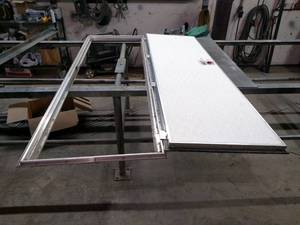 lot 77 image: Aluminum Framed Door, 26 34 x 82 ...
