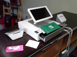 lot 102 image: Clover Point-Of-Sale System - Chip Reader, Printer, Register, Display
