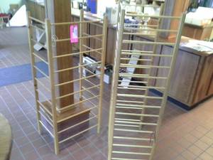 lot 117 image: Lot of (2) Wood Merchandise Racks
