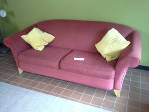 lot 119 image: Living Room Sofa, Throw Pillows