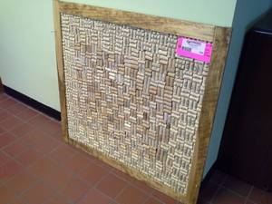 lot 124 image: Wine Cork Mosaic Framed Wall Art