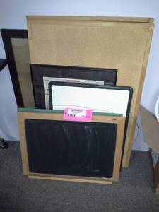 lot 146 image: Lot of (8) Commercial Bulletin Chalkboards