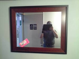 lot 198 image: Wood Frame Wall Mirror
