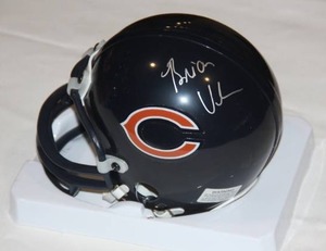 Brian Urlacher Chicago Bears Mini Helmet Auto Topps COA