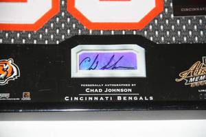 2002 Chad Johnson Framed Patch Auto 82250