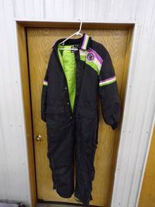 lot 8 image: Vintage Medium Arctic Cat Snowmobile Suit
